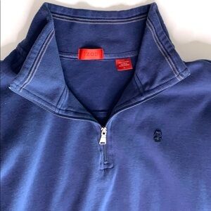 Izod preppy Men’s Navy blue Half Zip Pull Over Sweater Large
